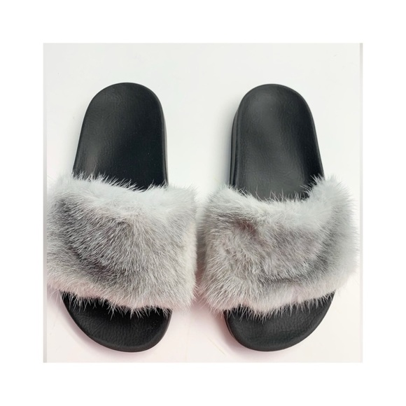 Givenchy Paris genuine fur slipper slides - Picture 1 of 5